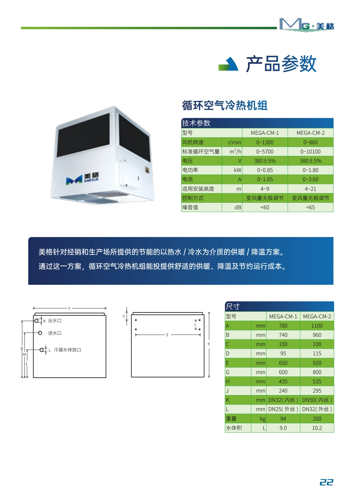 循环空气冷热机组 规格详情 3